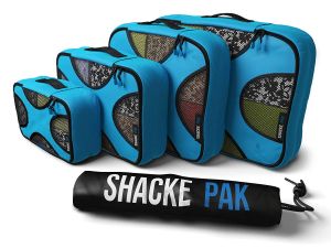 כשר פה - מוצרים לחופשה מושלמת סדר ומשקלים במזוודה Shacke Pak - ארבע קוביות אריזה - ארגוני נסיעות עם תיק כביסה